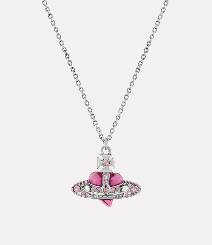 （現貨！）Vivienne Westwood New diamante heart pendant Necklace 復刻愛心土星項鍊