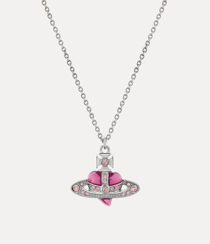 （現貨！）Vivienne Westwood New diamante heart pendant Necklace 復刻愛心土星項鍊