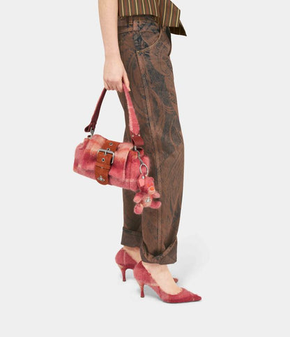 Vivienne Westwood Hazel Treasure Handbag 毛呢格紋雙背包