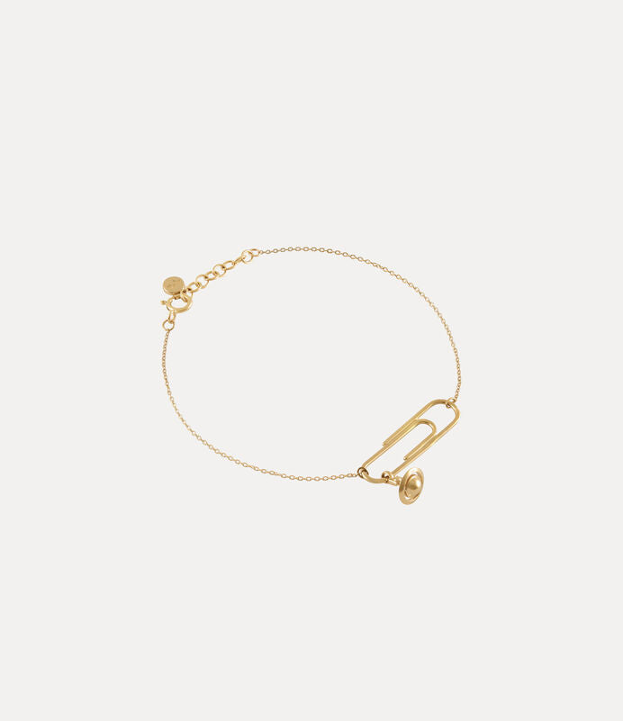 Vivienne Westwood Pimlico Bracelet 純金立體別針土星手鍊