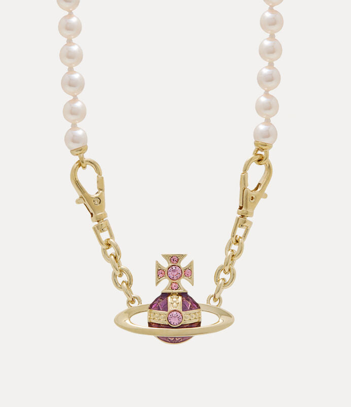 Vivienne Westwood Aïda Bas Relief Necklace 精典土星珍珠項鏈