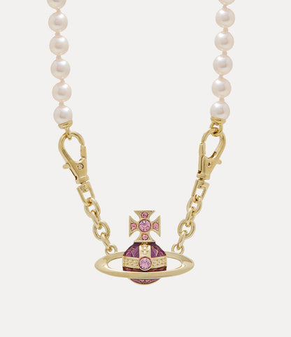 Vivienne Westwood Aïda Bas Relief Necklace 精典土星珍珠項鏈