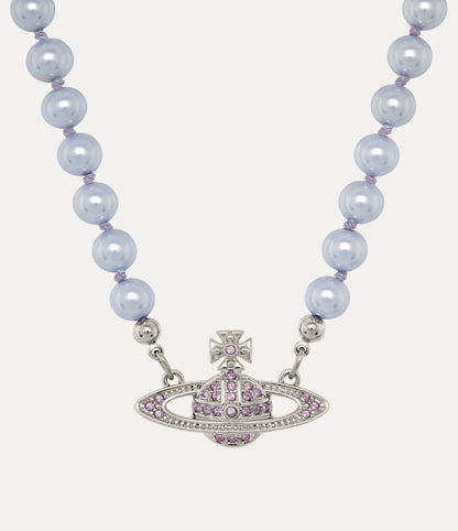 Vivienne Westwood Mini Bas Relief Pearl Choker 經典滿鑽土星珍珠頸鍊（共3色！）