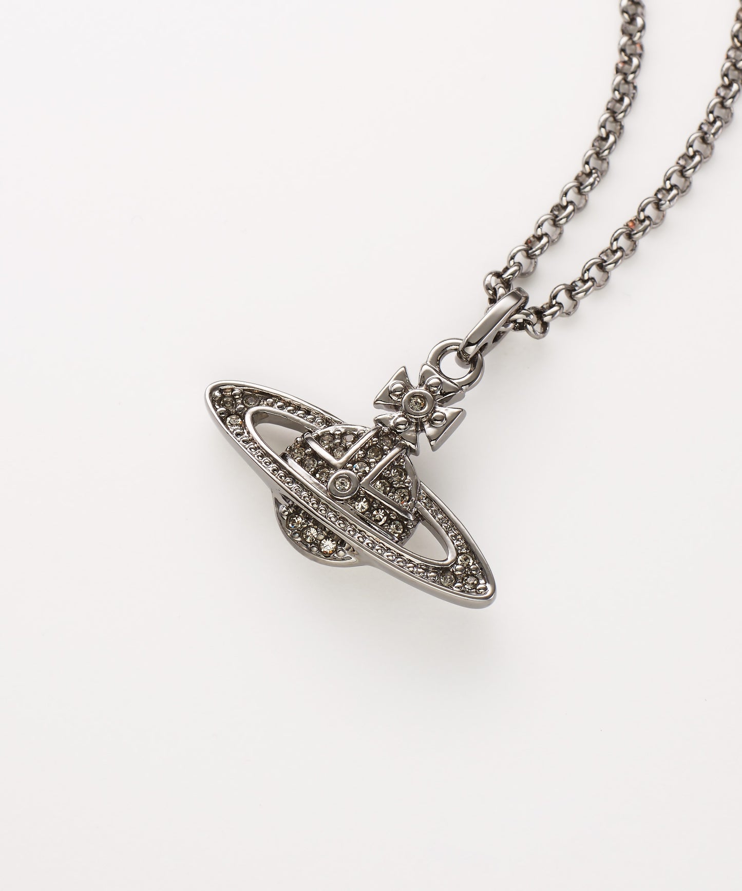 （現貨！）Vivienne Westwood man. Mini Bas Relief Necklace 男款經典滿鑽土星項鍊（共2色！）