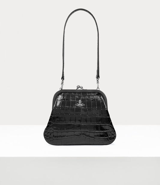 （現貨！）Vivienne Westwood CROC Frame Bag 鱷魚皮紋口金肩背手提包