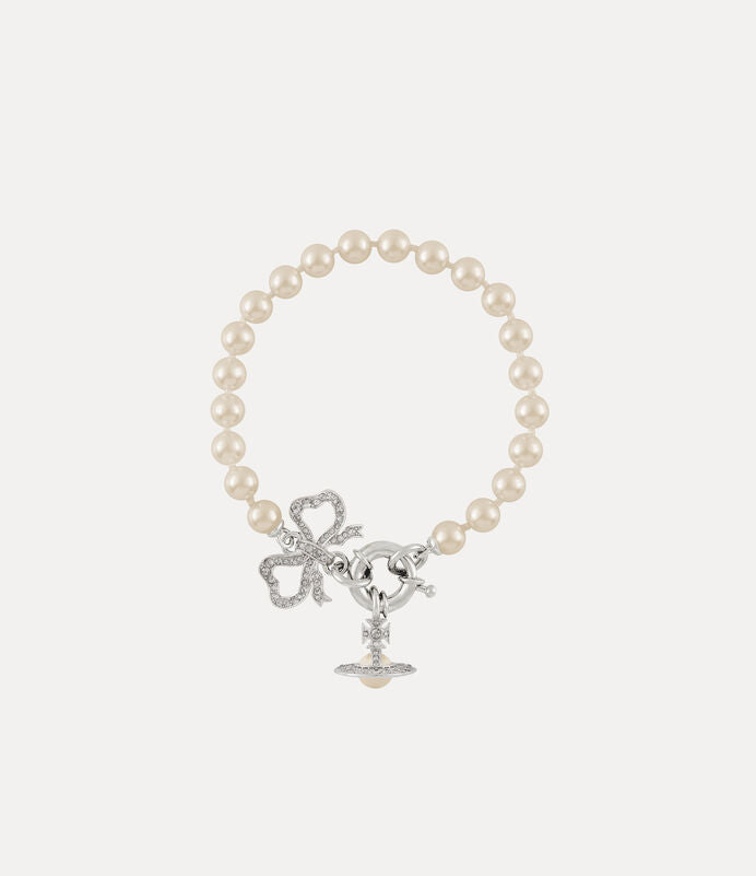 Vivienne Westwood Rigoberta Pearl Bracelet 夢幻珍珠蝴蝶結手鏈（共2色！）
