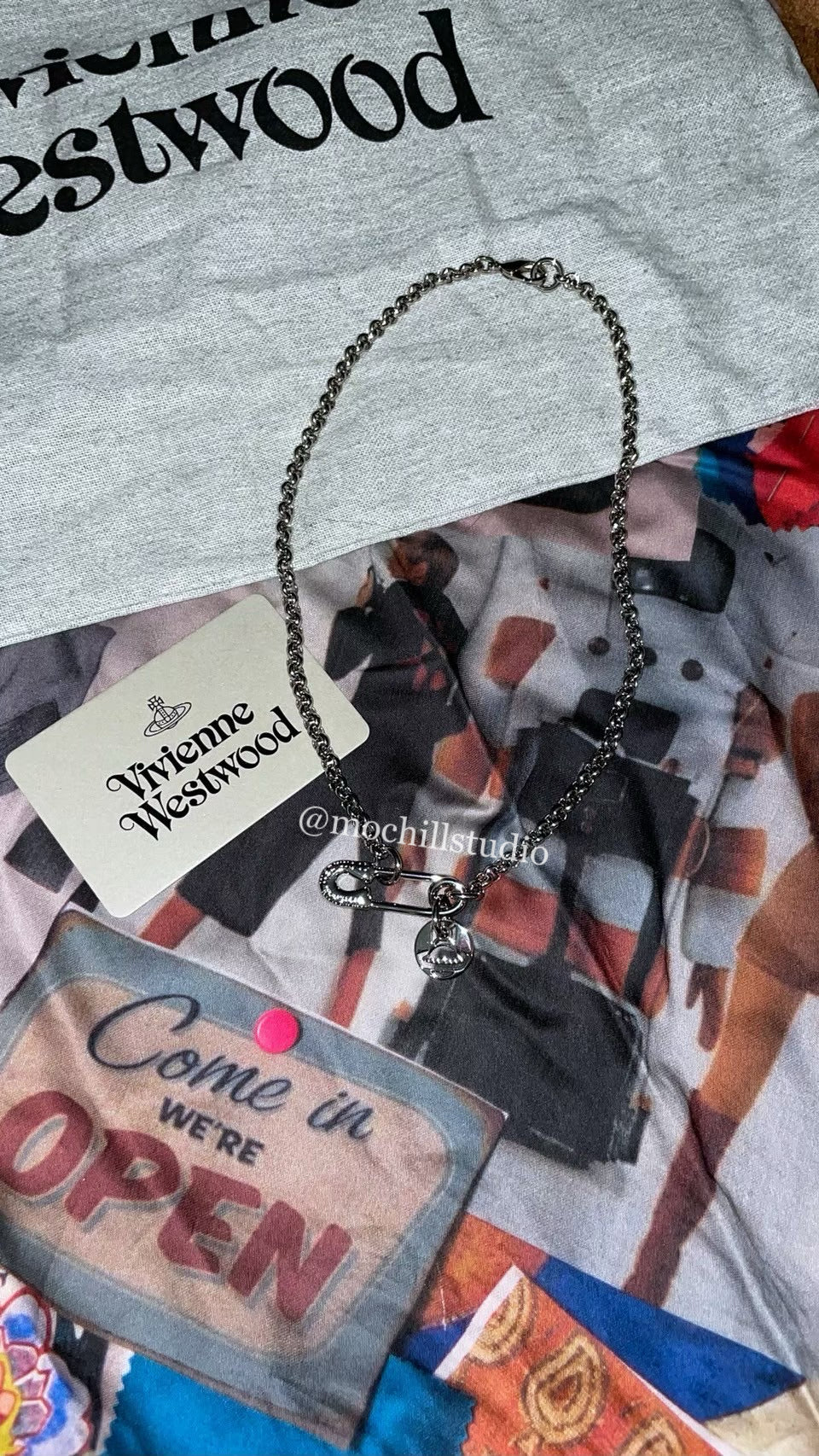 Vivienne Westwood Man MAN IMOGENE Necklace 男款大別針土星項鍊