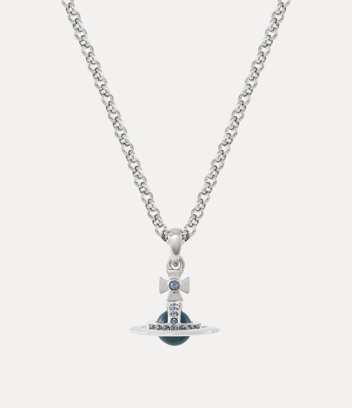 Vivienne Westwood 限定限量單寧藍立體土星項鍊（全尺寸！）Man. Petite Tiny orb Necklace