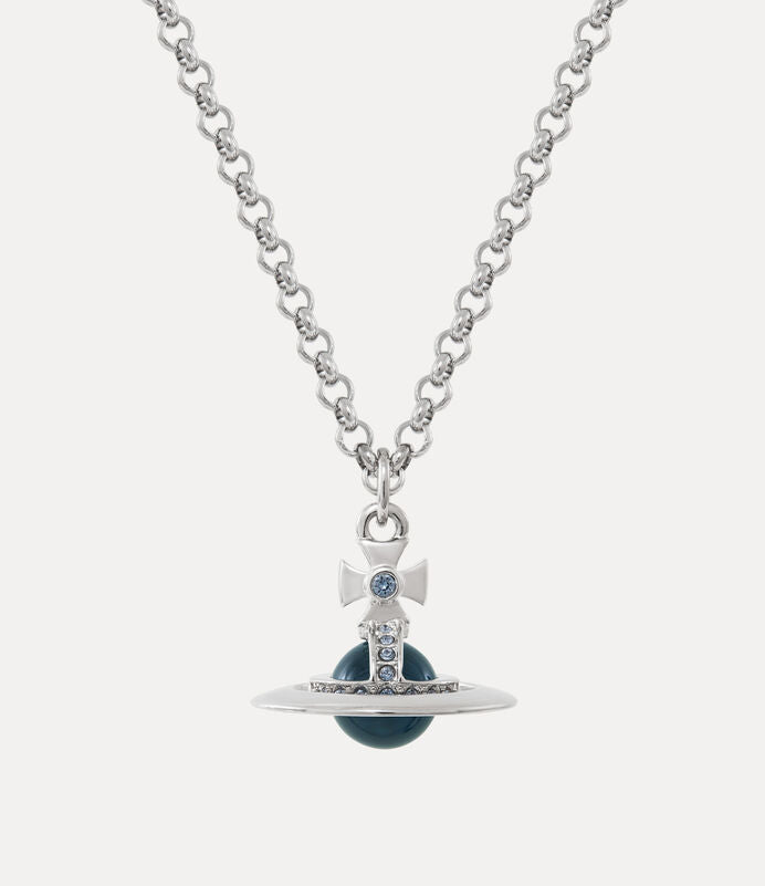 Vivienne Westwood 限定限量單寧藍立體土星項鍊（全尺寸！）Man. Petite Tiny orb Necklace