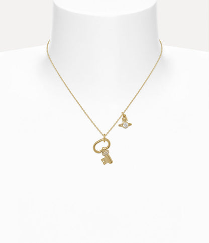 Vivienne Westwood Baya Pendant Necklace 純銀鑰匙土星項鍊