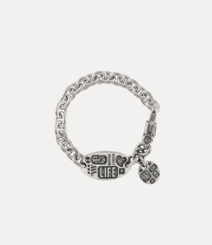 Vivienne Westwood Man. Lancelot Bracelet 復古鐵牌手鍊