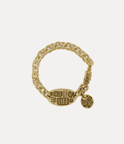 Vivienne Westwood Man. Lancelot Bracelet 復古鐵牌手鍊
