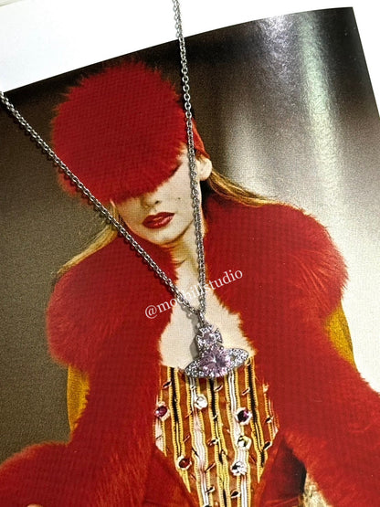 Vivienne Westwood Ismene Necklace 爆閃水晶土星項鍊