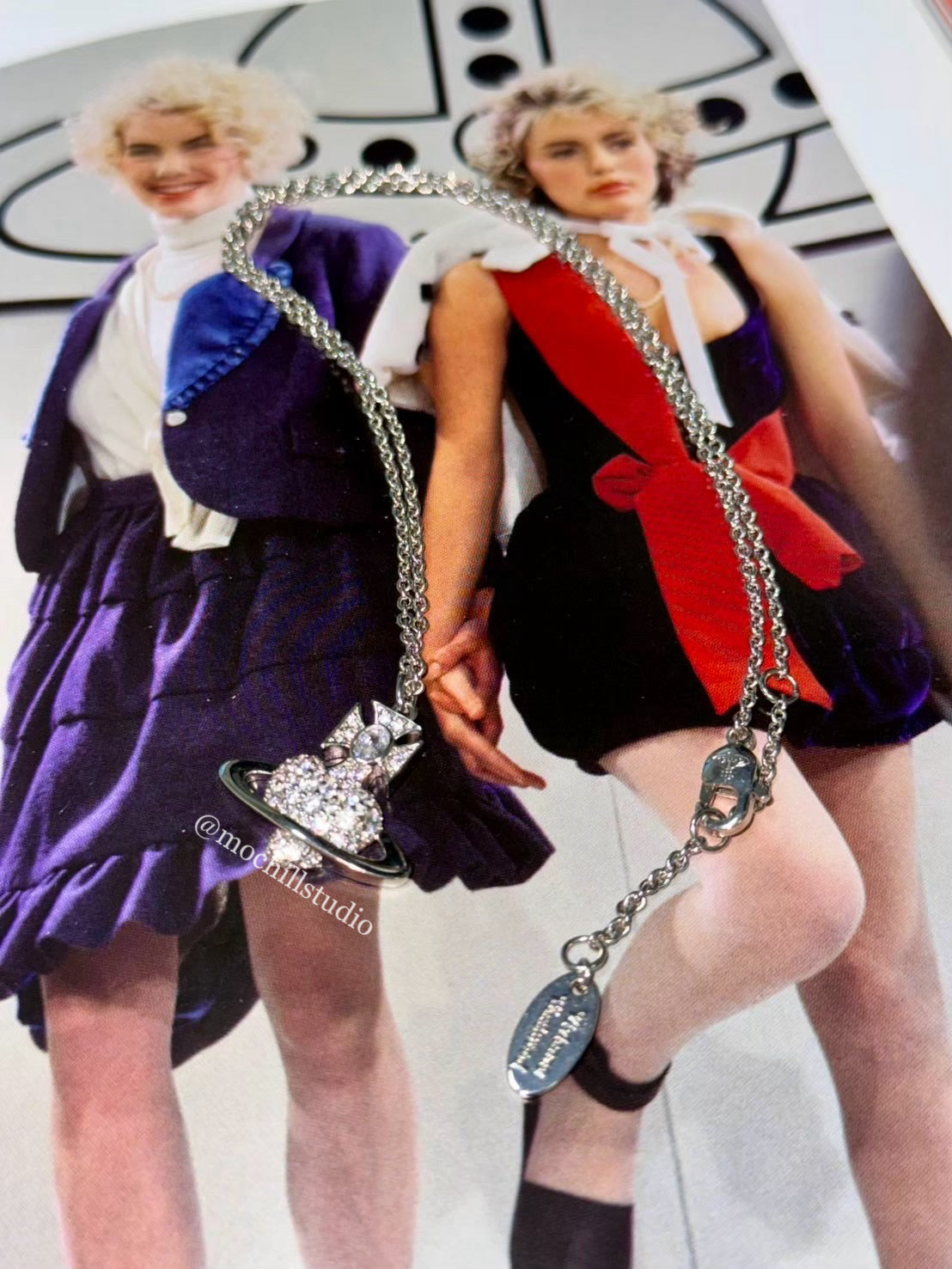 Vivienne Westwood Agnatha Necklace 情人節限定愛心滿鑽土星項鍊