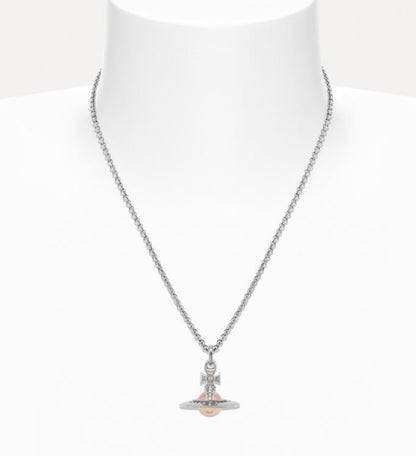 Vivienne Westwood Petite & Tiny Peach ORB Necklace 限定限量蜜桃粉立體土星項鍊（全尺寸！）