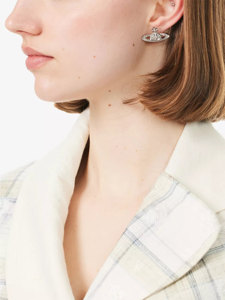 Vivienne Westwood Mini Bas Relief Earrings 經典滿鑽土星耳環（多色！）