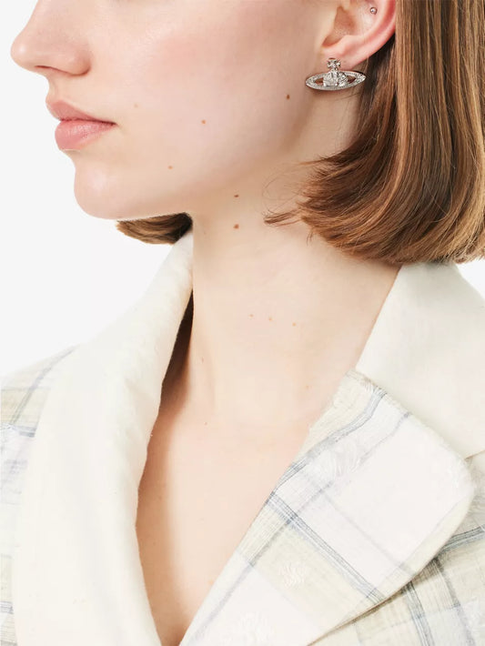 Vivienne Westwood Mini Bas Relief Earrings 經典滿鑽土星耳環（多色！）