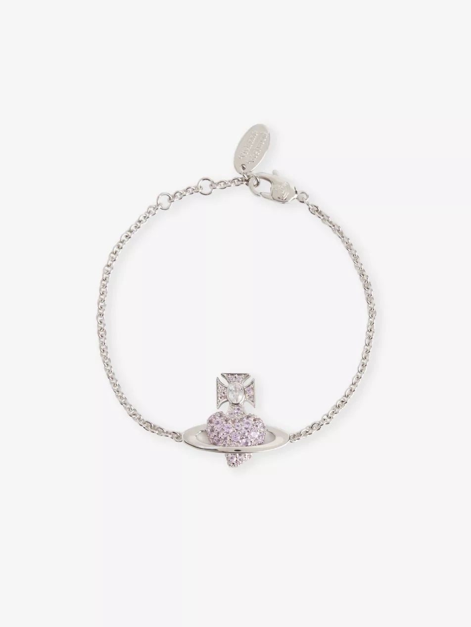 Vivienne Westwood Agnatha Bracelet 情人節限定愛心滿鑽土星手鍊