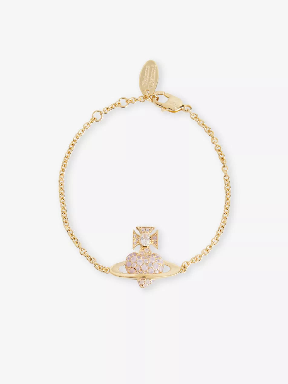 Vivienne Westwood Agnatha Bracelet 情人節限定愛心滿鑽土星手鍊