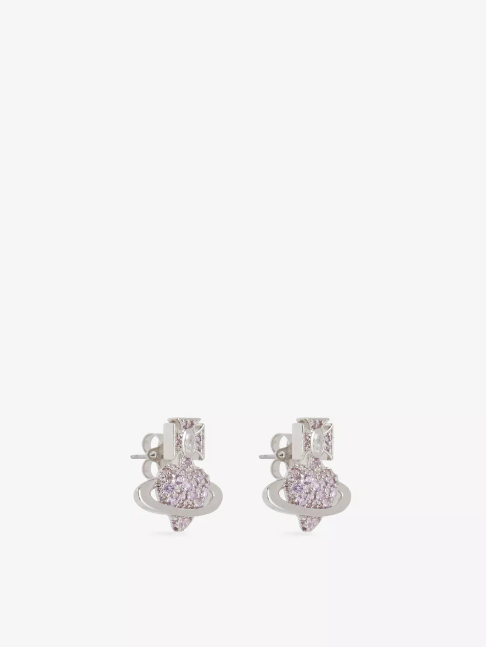 Vivienne Westwood Agnatha Earrings 情人節限定愛心滿鑽土星耳環