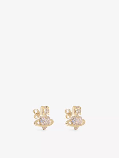 Vivienne Westwood Agnatha Earrings 情人節限定愛心滿鑽土星耳環