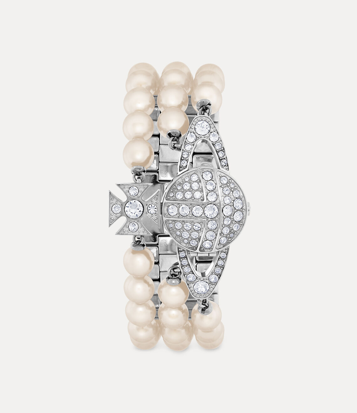 Vivienne Westwood The Strand Watch 夢幻滿鑽土星珍珠手錶