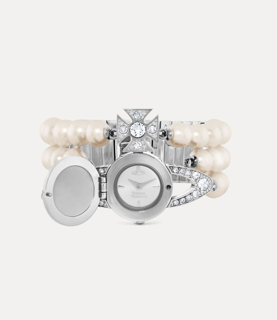 Vivienne Westwood The Strand Watch 夢幻滿鑽土星珍珠手錶