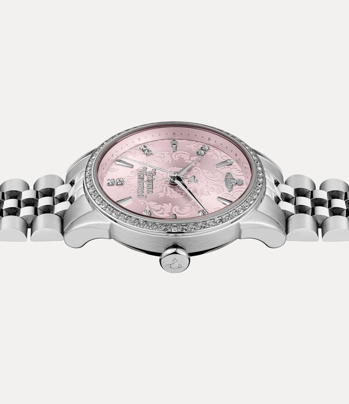Vivienne Westwood Little Wallace Watch 粉色雕花水鑽手錶