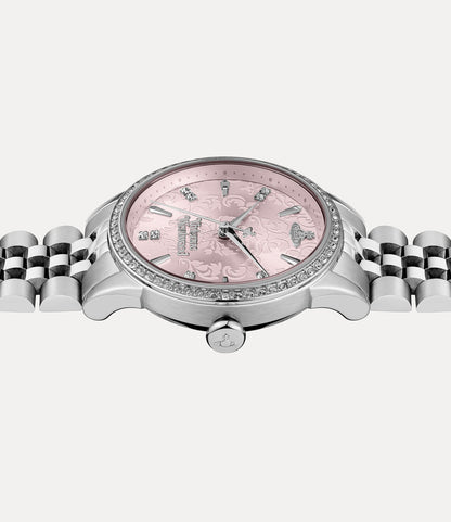 Vivienne Westwood Little Wallace Watch 粉色雕花水鑽手錶