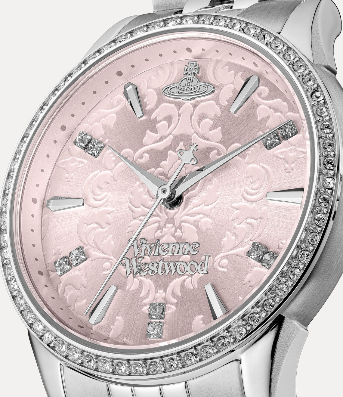 Vivienne Westwood Little Wallace Watch 粉色雕花水鑽手錶