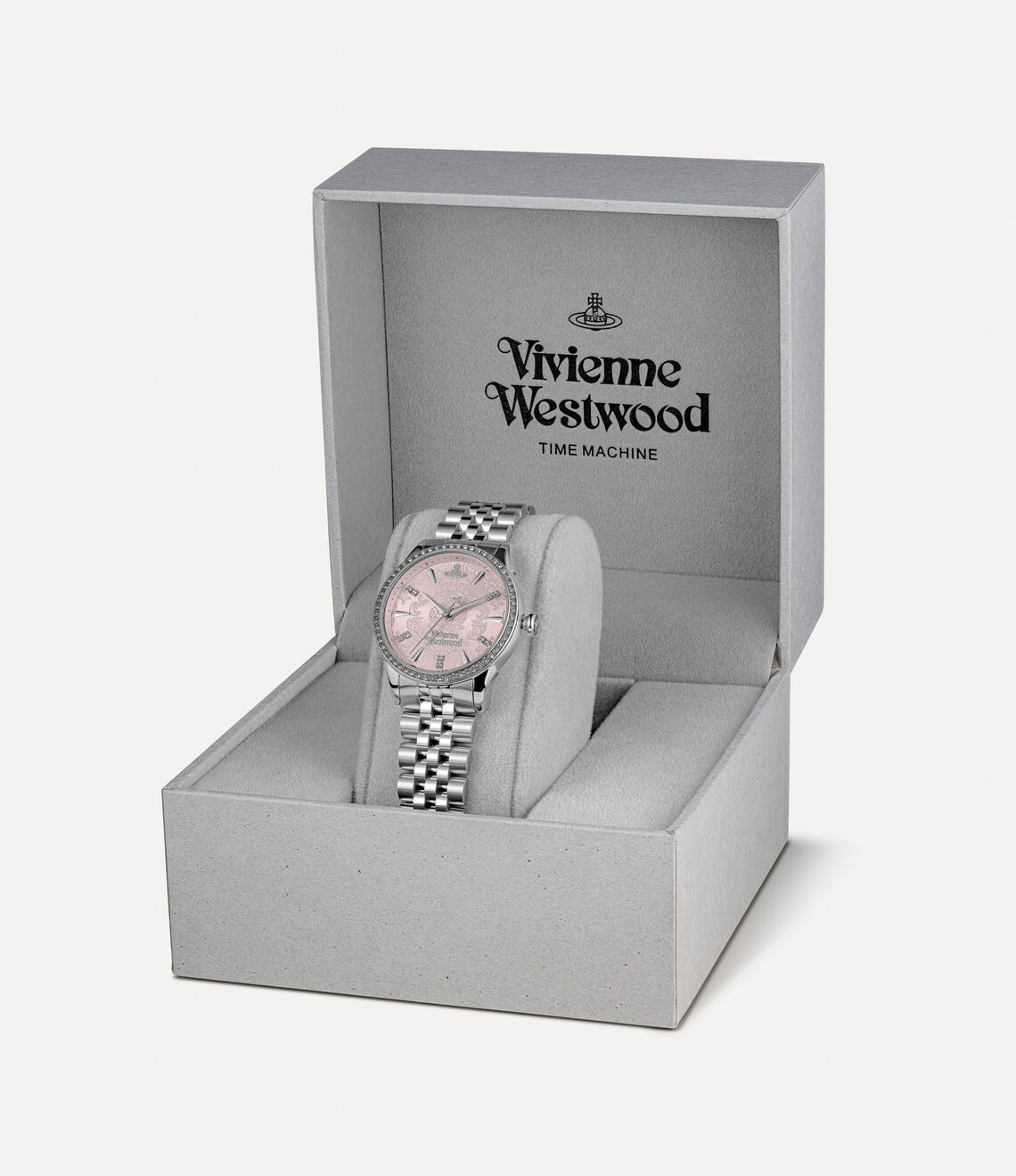 Vivienne Westwood Little Wallace Watch 粉色雕花水鑽手錶