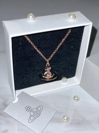 Vivienne Westwood Tiny Orb Necklace 中號立體土星項鍊 （共4色！）