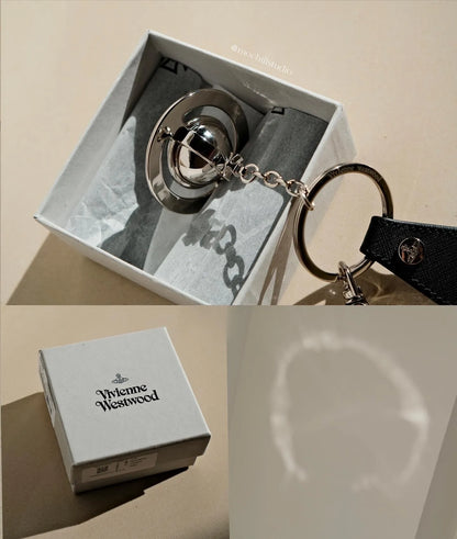 Vivienne Westwood Saffiano 3D 立體土星鑰匙圈（共3色！）