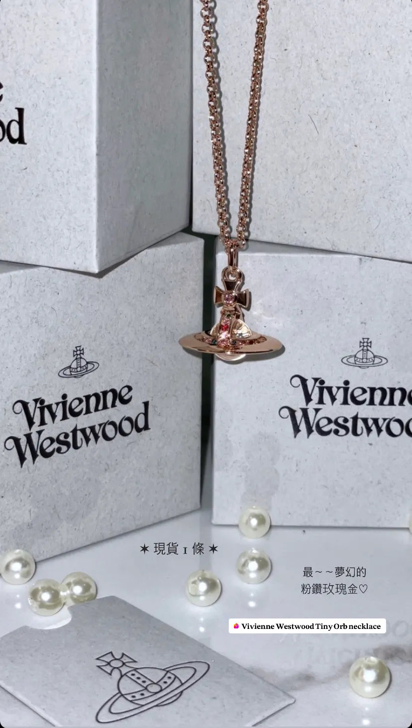 Vivienne Westwood Tiny Orb Necklace 中號立體土星項鍊 （共4色！）