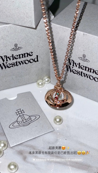 Vivienne Westwood Tiny Orb Necklace 中號立體土星項鍊 （共4色！）