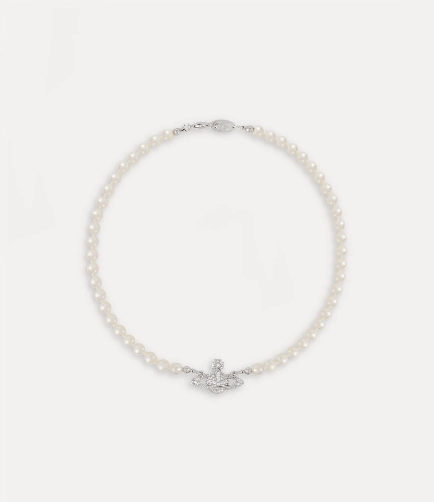 Vivienne Westwood Mini Bas Relief Pearl Choker 經典滿鑽土星珍珠頸鍊（共3色！）