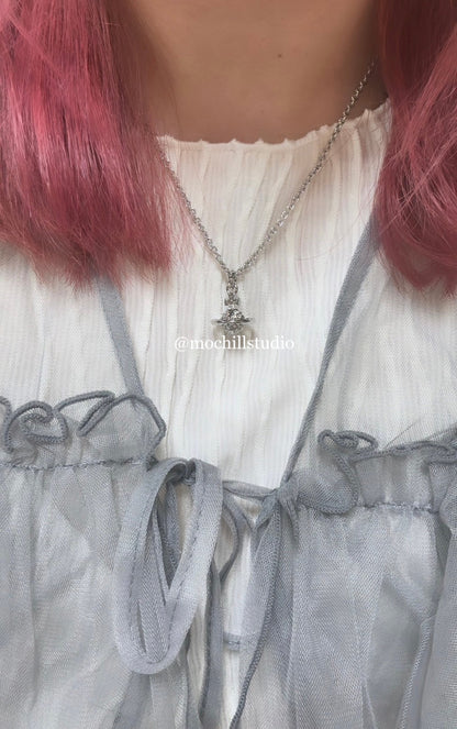 Vivienne Westwood Mayfair Small Orb Necklace 卯釘水晶立體土星項鍊（共3色！）