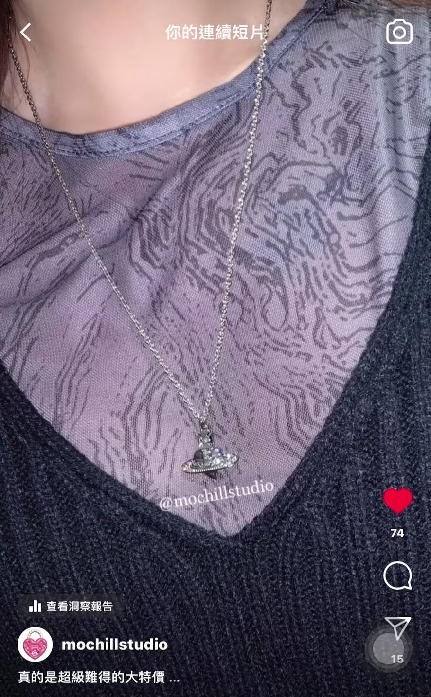 Vivienne Westwood MAN. diamante heart pendant 愛心土星項鍊