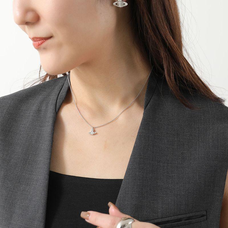 Vivienne Westwood Oslo Necklace 純銀立體土星項鍊